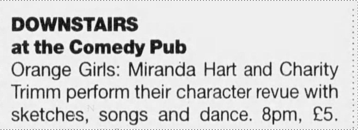 Newspaper cutting about Miranda Hart