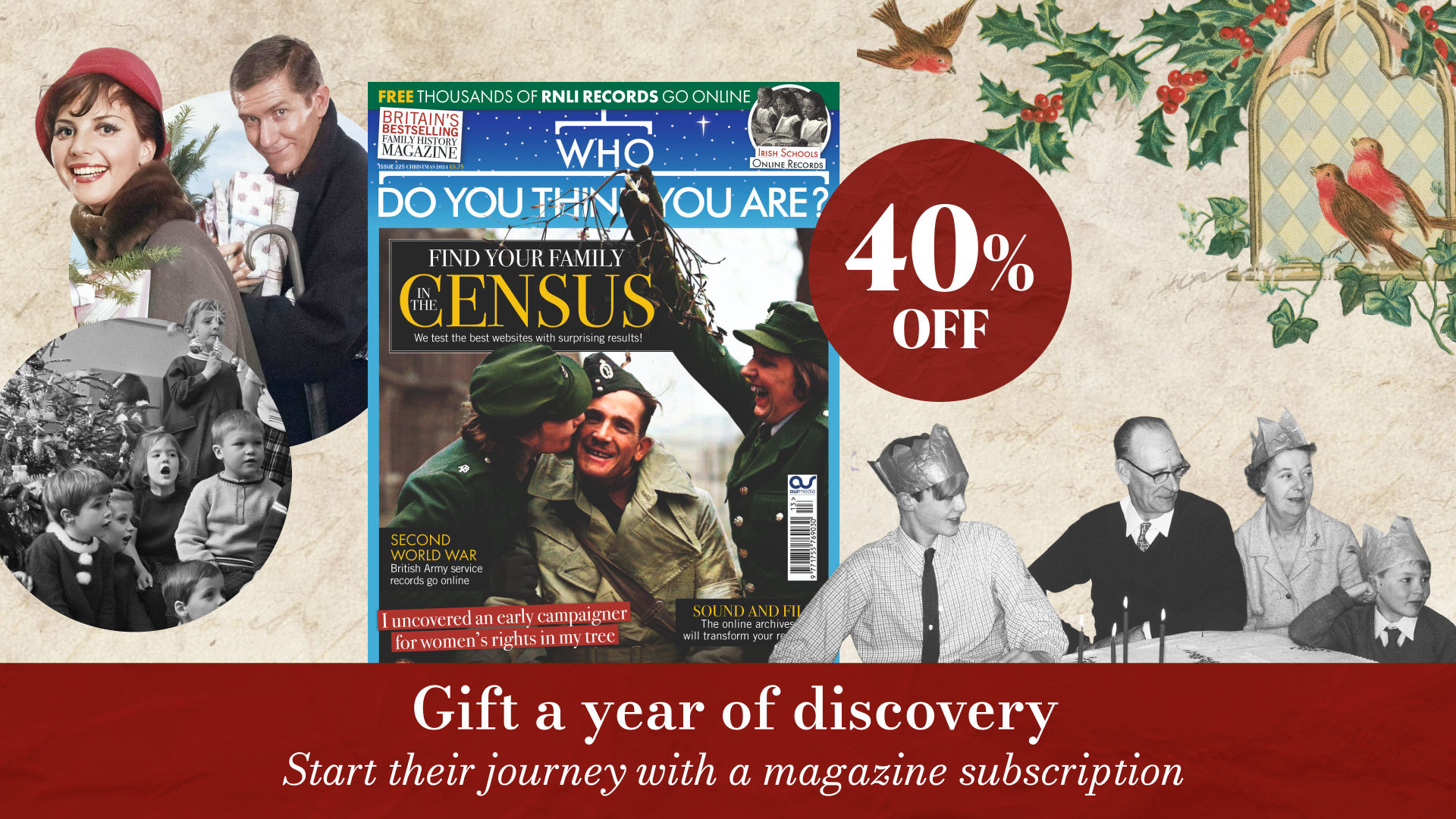 Save 40% on Who Do You Think You Are? Magazine. Gift a year of discovery for Christmas 2026.
