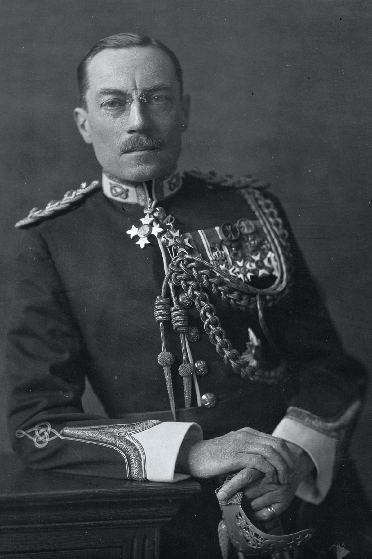 Black and white photograph of Vernon Kell in naval uniform
