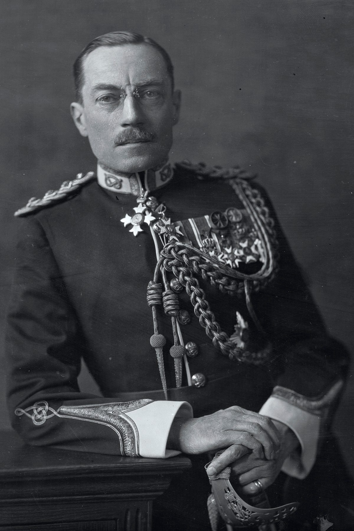 Black and white photograph of Vernon Kell in naval uniform