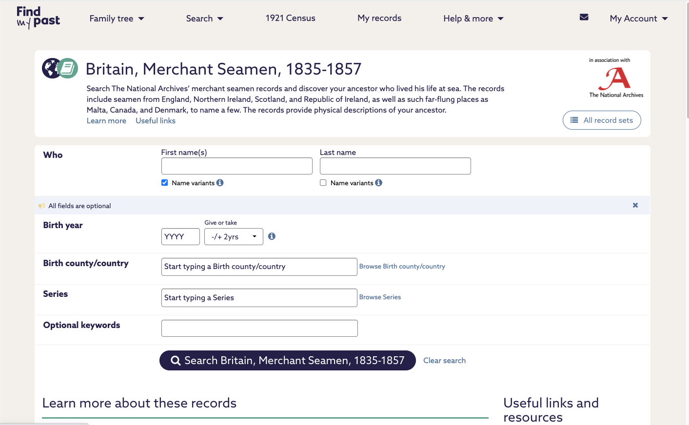 Merchant Navy records
