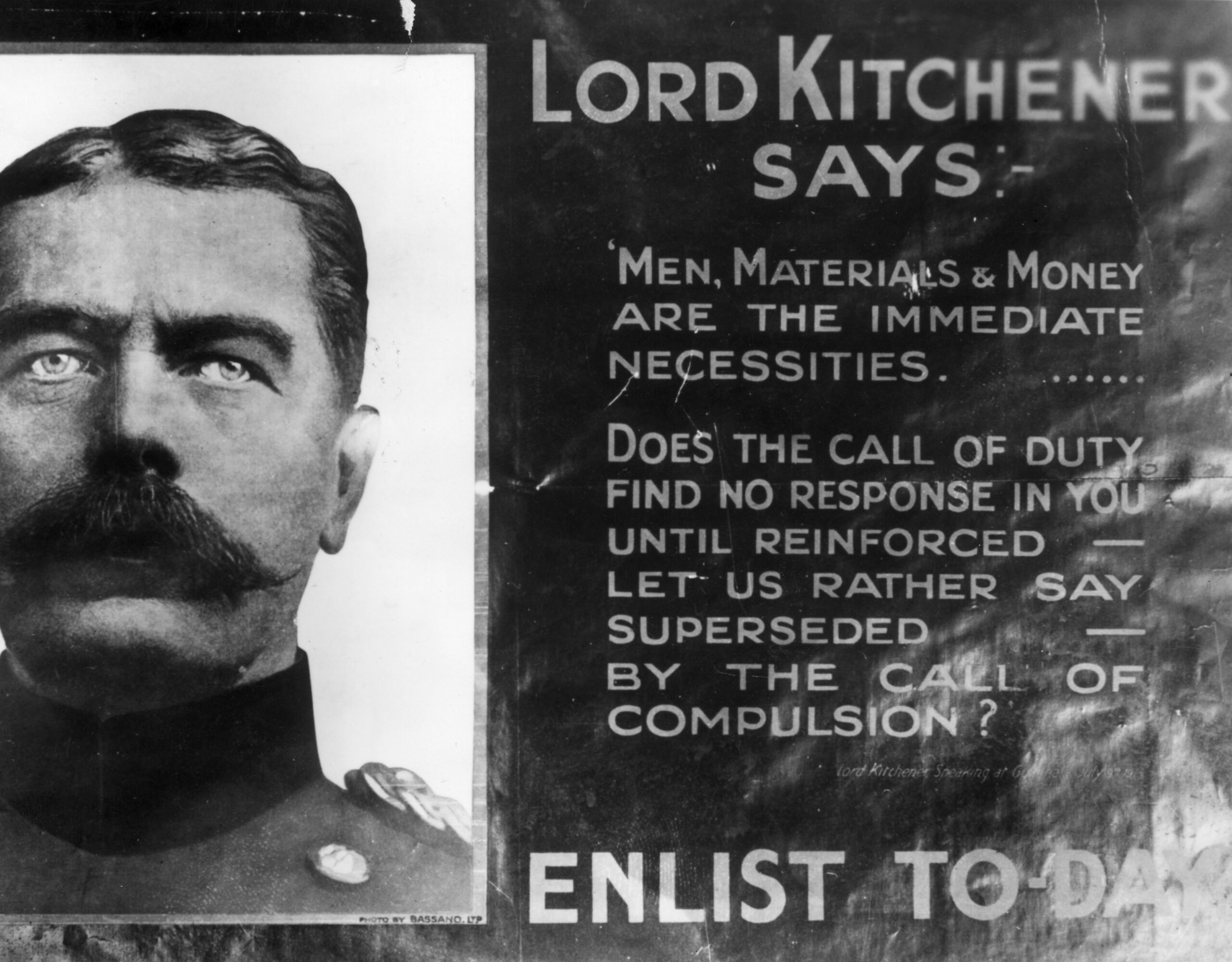 An army recruitment poster, 1915 conscientious objectors