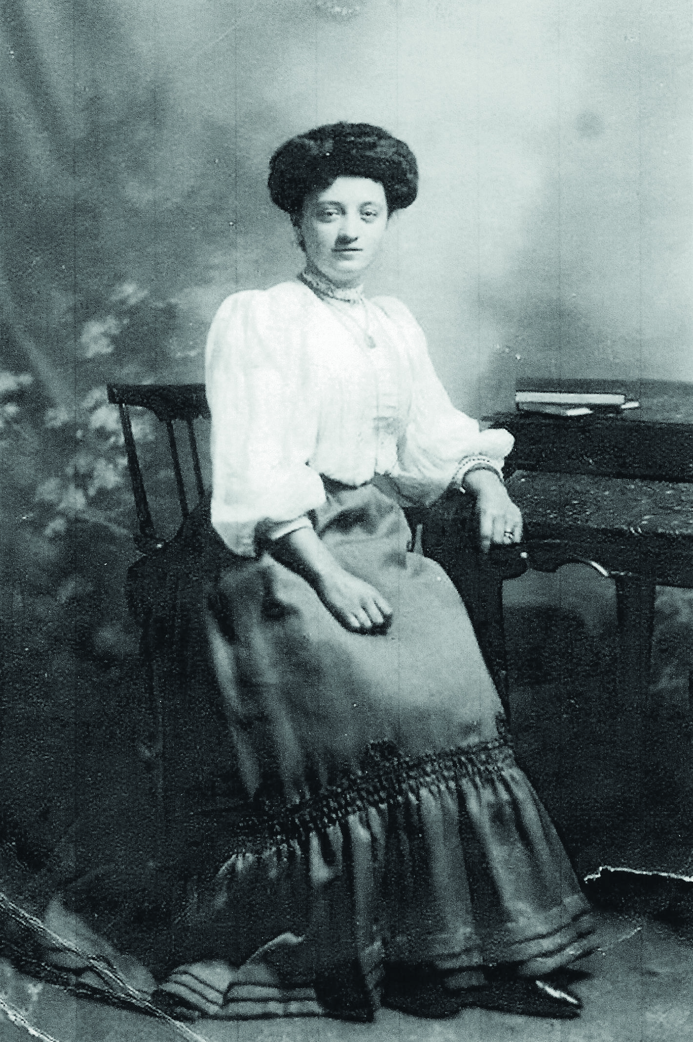 Black and white photograph of a Victorian woman