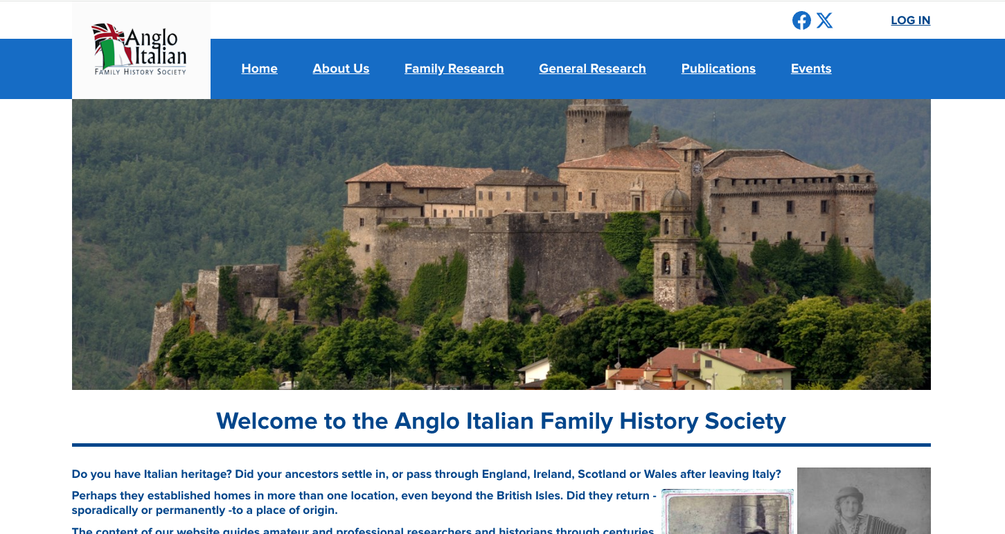 Italian ancestry Anglo-Italian Family History Society