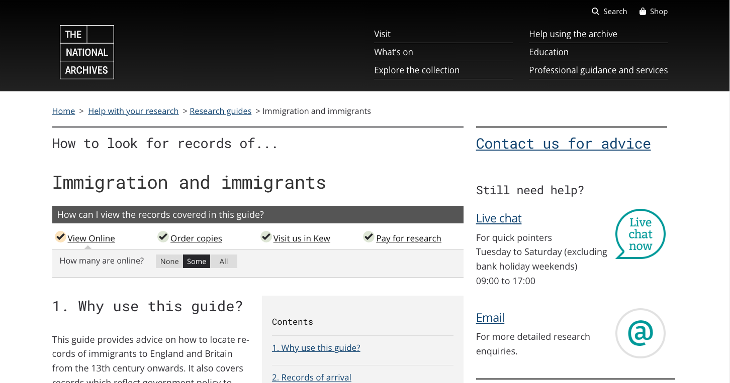 Italian ancestry The National Archives