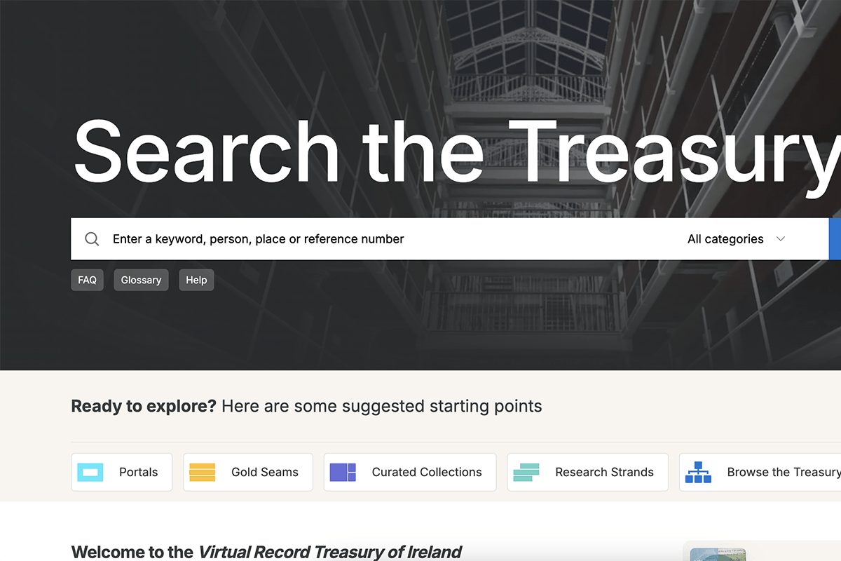 Irish ancestry Virtual Record Treasury of Ireland